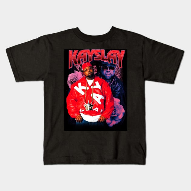 DJ Kay Slay flowers Kids T-Shirt by The40z